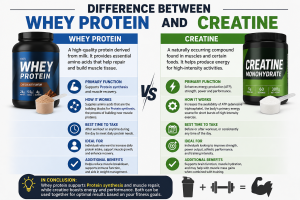 Read more about the article Difference Between Whey Protein and Creatine